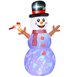 Outsunny 7.9' Christmas Inflatables Snowman with Branch Hands, Blow-Up Outdoor C