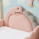 Twin Upholstered Platform Bed Pink