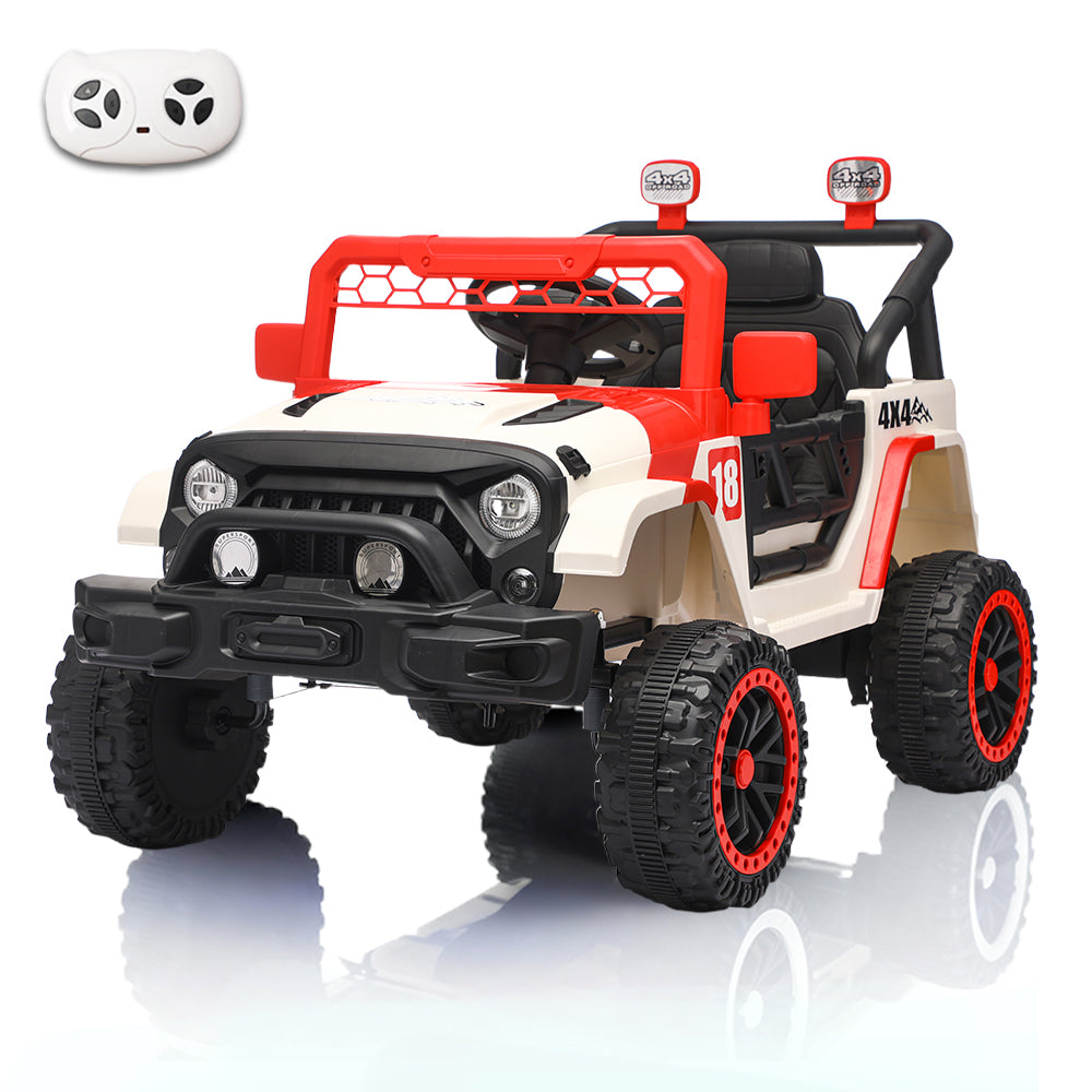 12V Ride on Car with Parent Remote Control, Toddler Electric Car with Spring Sus