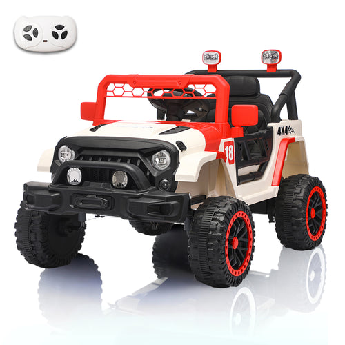 12V Ride on Car with Parent Remote Control, Toddler Electric Car with Spring Sus
