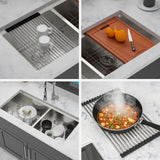 39-inch Built-in Kitchen Sink with Mixing Bowl Worktop