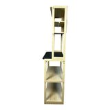 31.5" White and Black color 5-Tier Bakers Rack for Kitchen with Storage
