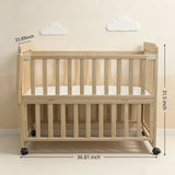 Solid Wood Baby Bassinets Wooden Bedside Bassinet Portable Mini Baby Crib