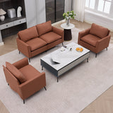Brown Faux Leather Accent Chair 55.91" x 31.90" x 26.80