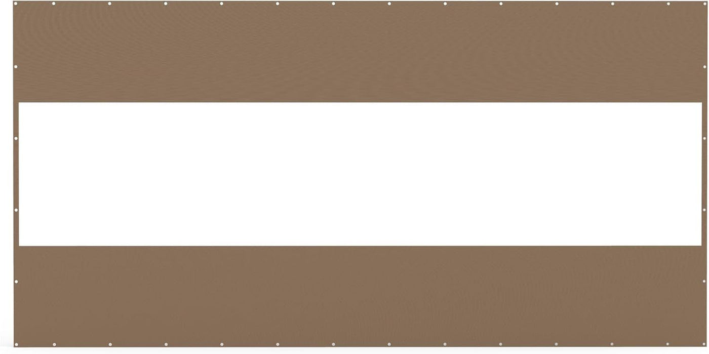 8'H x 16'W Waterproof PVC Outdoor Curtain Panel Brown
