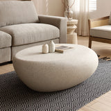 Glass Coffee Table Cream White