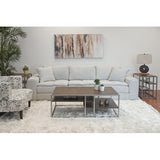 Coffee Table Set - 3-Piece - Metal Frame and Wood - 2 Chairside Tables