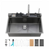 33" x 22" Stainless Steel Single Bowl Pull-Out Kitchen Sink