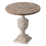 Antique Round Wood Dining Table 30x31