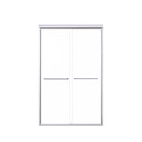 44"-48"W*72" H Semi-Frameless Double Sliding Shower Door, Bypass Shower Door