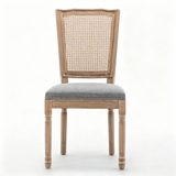 Set of 2 Solid Wood Dining Chair Grey