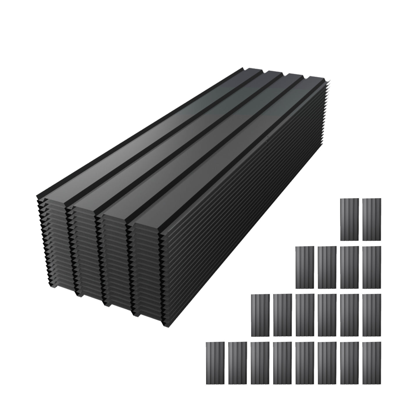 Galvanized Metal Roof Panels 61" Length 20 Pieces Waterproof