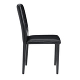 Set of 4 Metal Dining Chair Black