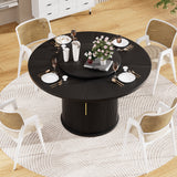 Engineered Wood Dining Table Black 44"