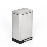 14 Gallon Pedal Trash Can Soft Close Lid Removable Bucket