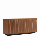 60'' Mid Century Sideboard Buffet Cabinet with 3D Doors