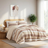 2-Piece Twin/Twin XL Comforter Set, Stripe Texture, Terracotta