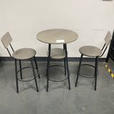 Engineered Wood Bar Table Set Grey