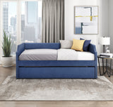 Daybed with Trundle Wood Blue