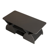 Round Engineered Wood Coffee Table with Storage Black