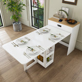 Engineered Wood Dining Table Natural Walnut 37"