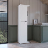 White Storage Broom Closet