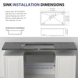 30" Undermount Kitchen Sink - 30*19*9 inch Single Bowl 16 Gauge Stainless Steel