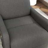 Velvet Recliner Swivel Power Dark Gray