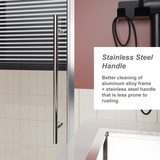 60.in W x 72.in H Frameless Shower Door Single Sliding