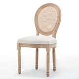 Set of 2 Solid Wood Dining Chair Beige