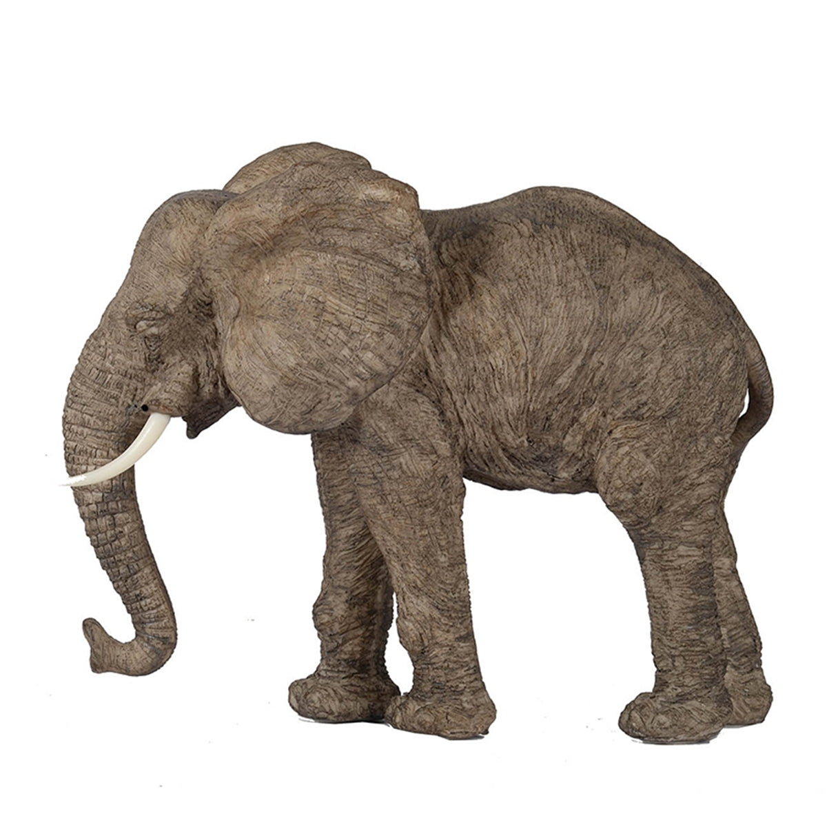 Polyresin Walking Elephant Outdoor Garden Statue 13x5x10