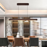 LED Pendant Light - Iron and Wood - Walnut Finish - 39" Dimmable