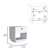 Engineered Wood Nightstand White