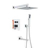 10 Inch Rain Shower Head Chrome Bathroom Faucet Combo Set