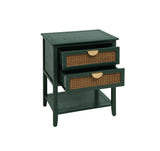 2 Drawer Side table, Naturel Rattan, End table, Suitable for bedroom