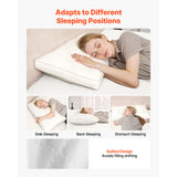 Set of 2 Bed Pillow White