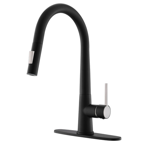 Black Pull Out Kitchen Faucet Single Handle