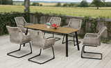 Outdoor Patio Furniture Set of 2 Metal Grey
