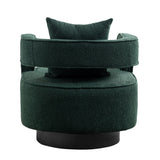 Boucle Accent Chair Swivel Green