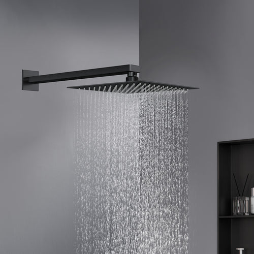 12 Inch Black Rain Shower Head