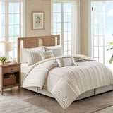 Embroidered Cotton Oblong Decorative Pillow Taupe 12x20'