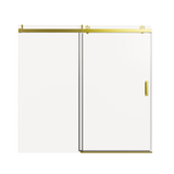 Brushed Gold Frameless Single Sliding Shower Door 56-60" W x 76" H