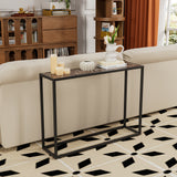 Engineered Wood Console Table Brown/Black
