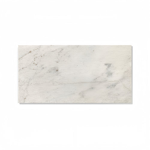 White Marble Tiles 12x24 Wall Decoration Textured Finish 4pcs