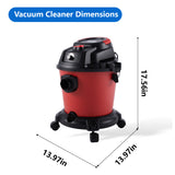 Wet Dry Vac, 5 Gallon, 4.3 Peak HP, 3 in 1 Shop Vacuum with Blowing Function