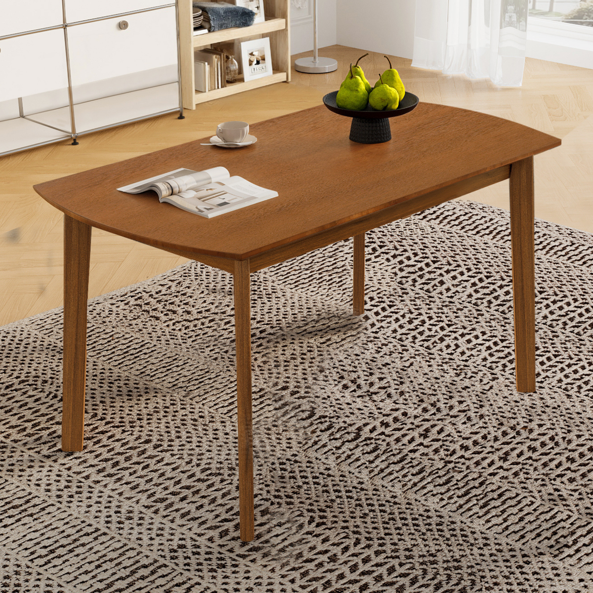 Engineered Wood Dining Table Brown 50"
