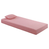 Twin Gel-Infused Memory Foam Mattress 7 inch Pink Breathable