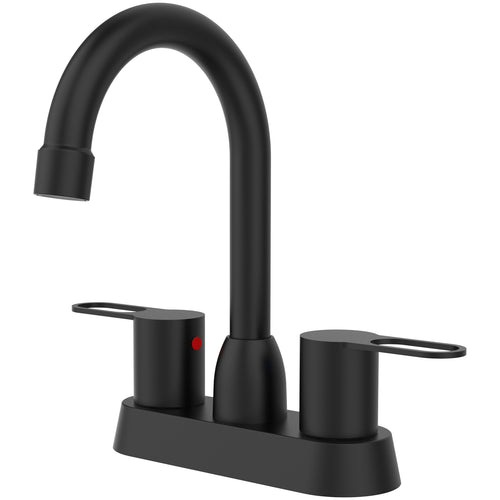 Matte Black 2 Handle Centerset Bathroom Sink Faucet for RV