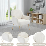 Velvet Accent Chair Beige