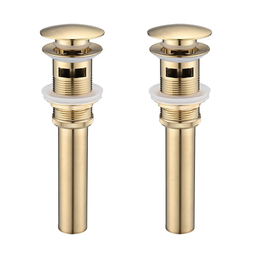 Stainless Steel Bathroom Sink Drain Pop Up Stopper Overflow